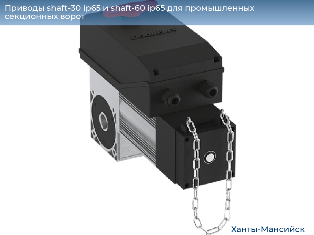Приводы shaft-30 ip65 и shaft-60 ip65 для промышленных секционных ворот, 