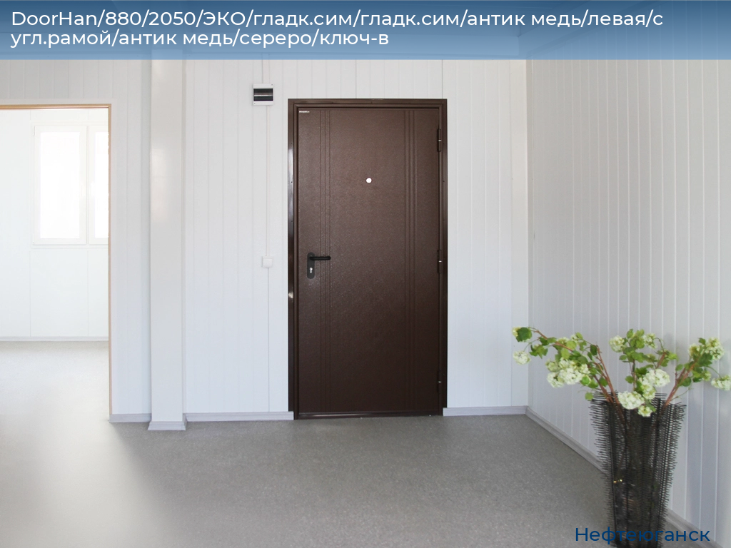 DoorHan/880/2050/ЭКО/гладк.сим/гладк.сим/антик медь/левая/с угл.рамой/антик медь/сереро/ключ-в, nefteyugansk.doorhan.ru