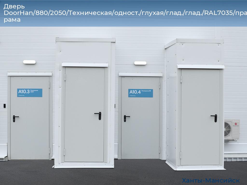 Дверь DoorHan/880/2050/Техническая/одност./глухая/глад./глад./RAL7035/прав./угл. рама, khanty-mansiysk.doorhan.ru