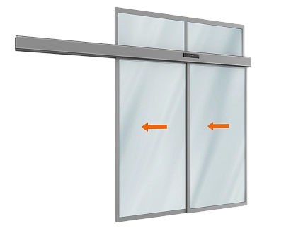 Комплект телескопической двери (две подвижные лайтстворки и фрамуга) для привода ad-sp-telescope